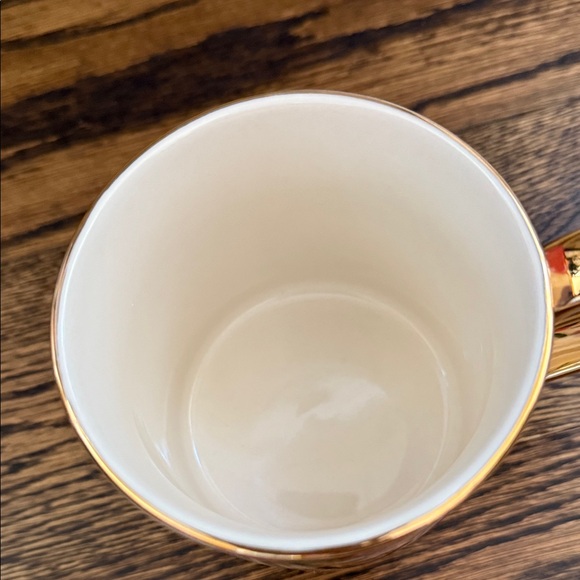 Anthropologie Floral “Letter A” Mug with Gold Handle - Picture 5 of 5